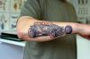 car tattoo on hand